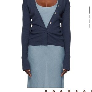 Baserange blue tav snaps cardigan